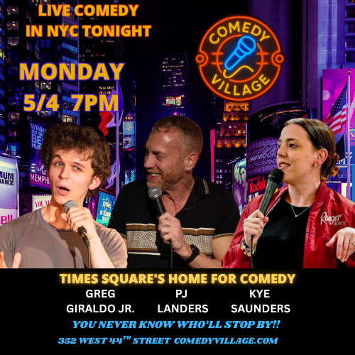 pj landers, greg giraldo, kye saunders live stand up comedy nyc