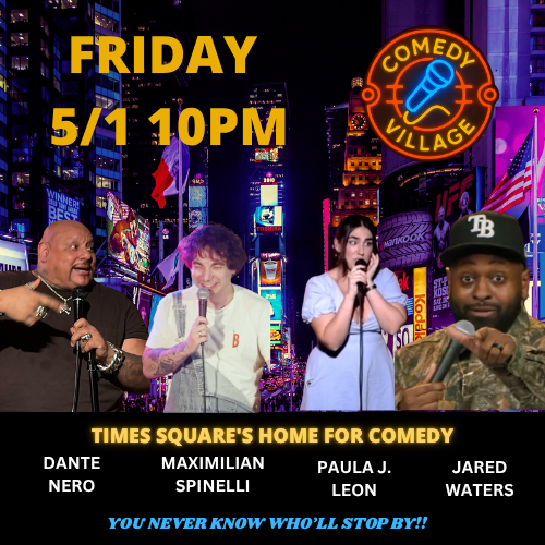 comedy village comedy club in ny dante nero, max spinelli, jared waters