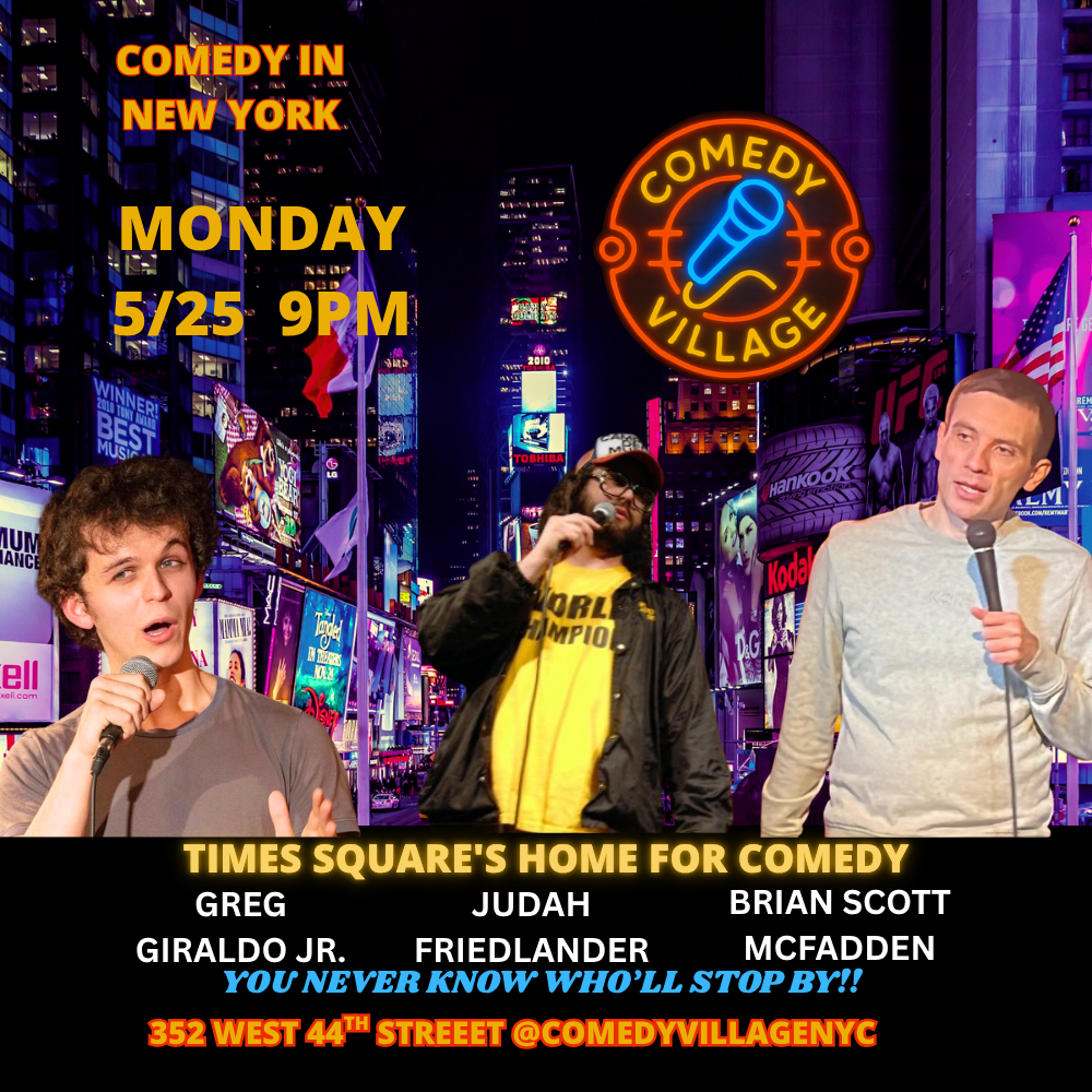 judah friedlander, greg giraldo jr, daniel simonsen comedy village nyc comedy club