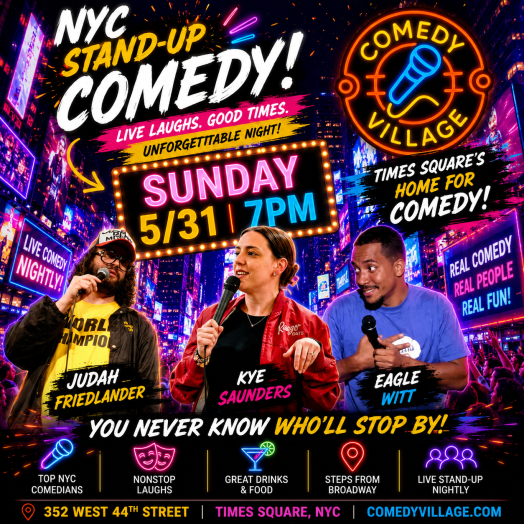 NYC Stand-Up | Sun, May 31st @7 PM