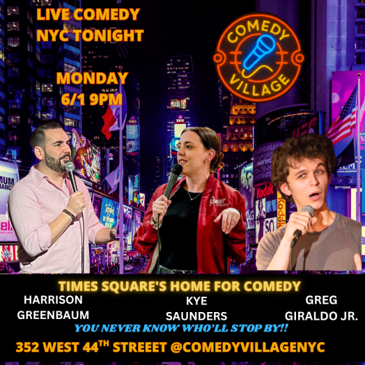 Times Square Comedy | Mon, June 1st @9 PM