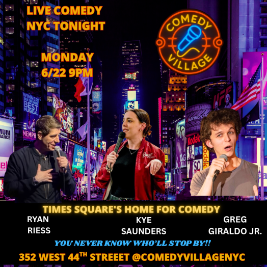 Times Square Comedy | Mon, June 22nd @9 PM