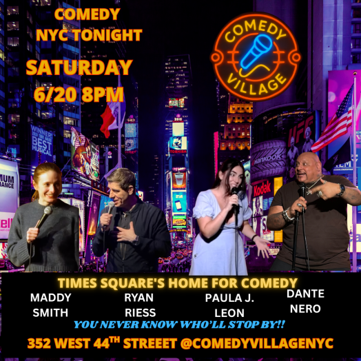 Times Square Comedy | Saturday, June 20th @8 PM