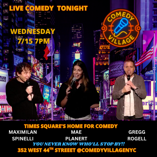 Times Square Comedy | Wed, July 15th @7 PM