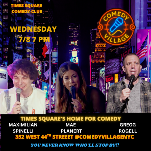 Times Square Comedy | Wed, July 8th @7 PM