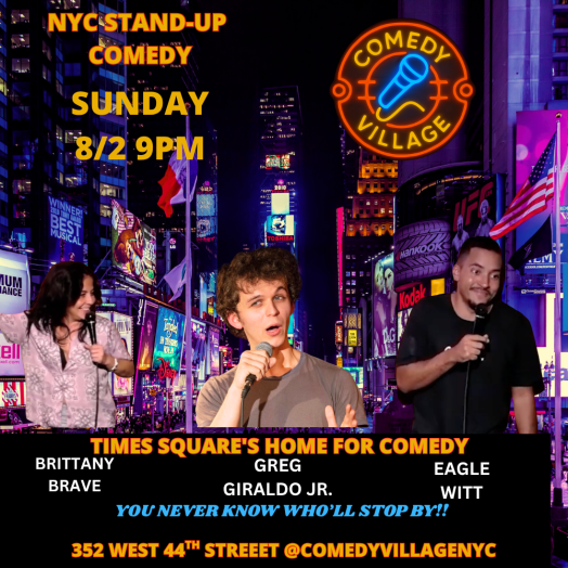 Times Square Comedy | Sun, August 2nd @9 PM