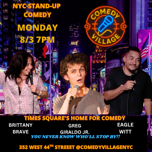 NYC Stand-Up | Mon, August 3rd @7 PM