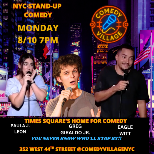 NYC Stand-Up | Mon, August 10th @7 PM