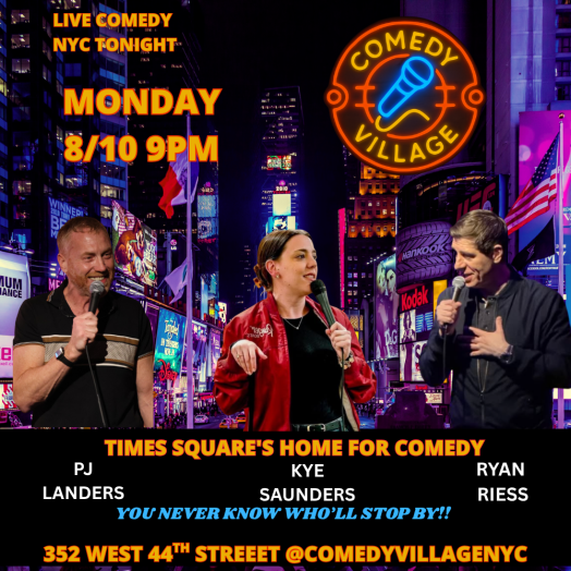 Times Square Comedy | Mon, August 10th @9 PM