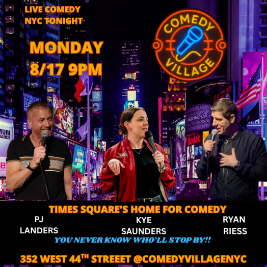 Times Square Comedy | Mon, August 17th @9 PM
