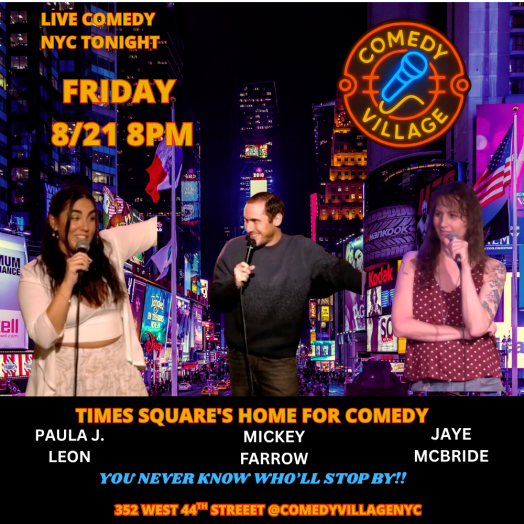 NYC Stand-Up | Fri, August 21st @8 PM