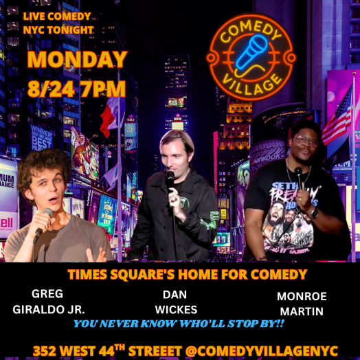 NYC Stand-Up | Mon, August 24th @7 PM