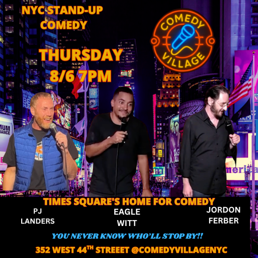 NYC Stand-Up | Thur, August 6th @7 PM
