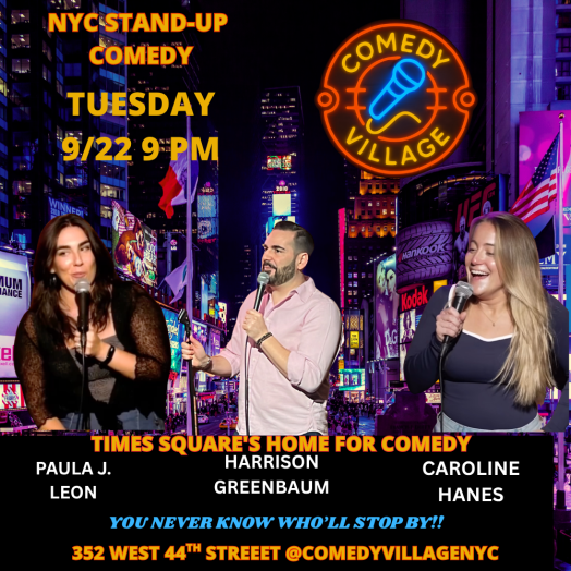 Times Square Comedy | Tue, September 22nd @9 PM
