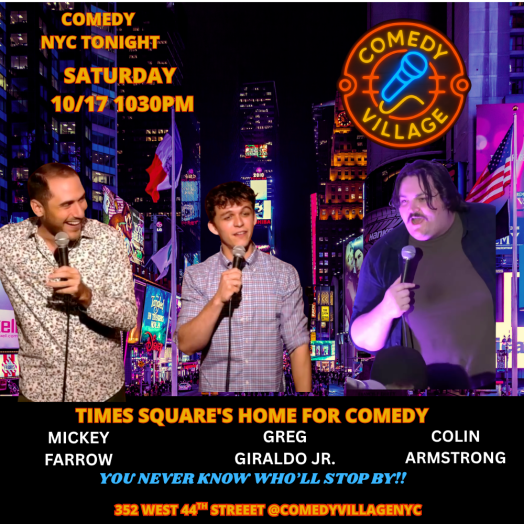 Times Square Comedy | Sat, October 17th @10.30 PM