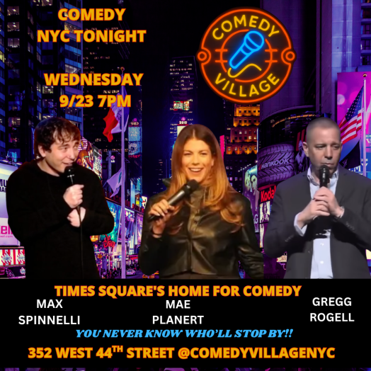 Times Square Comedy | Wed, September 23rd @7 PM
