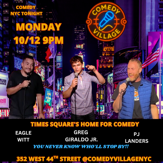 Times Square Comedy | Mon, October 12th @9 PM