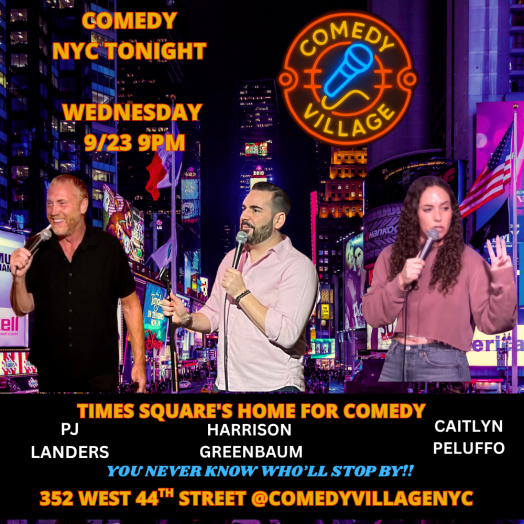 Times Square Comedy | Wed, September 23rd @9 PM