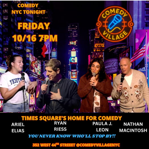NYC Stand-Up | Fri, October 16th @7 PM