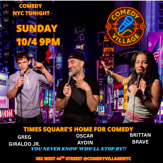 Times Square Comedy | Sun, October 4th @9 PM