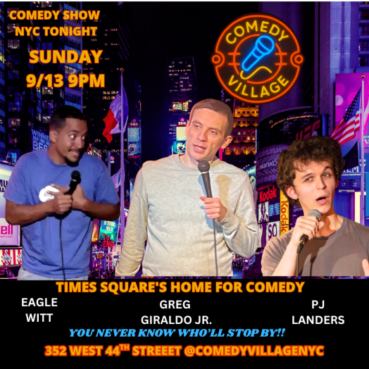 Times Square Comedy | Sun, September 13th @9 PM