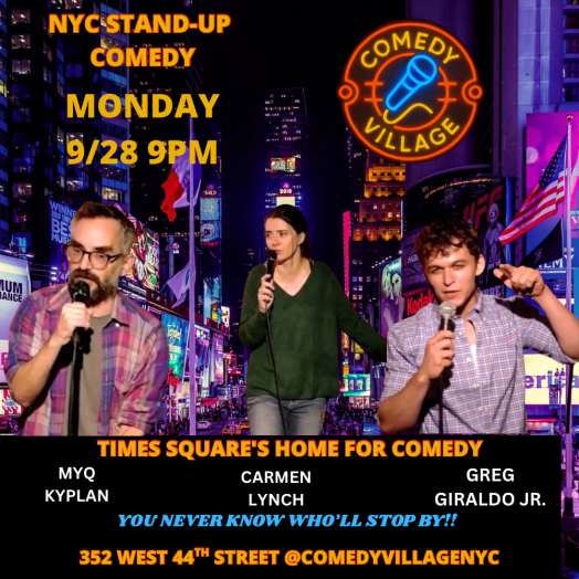 Times Square Comedy | Mon, September 28th @9 PM