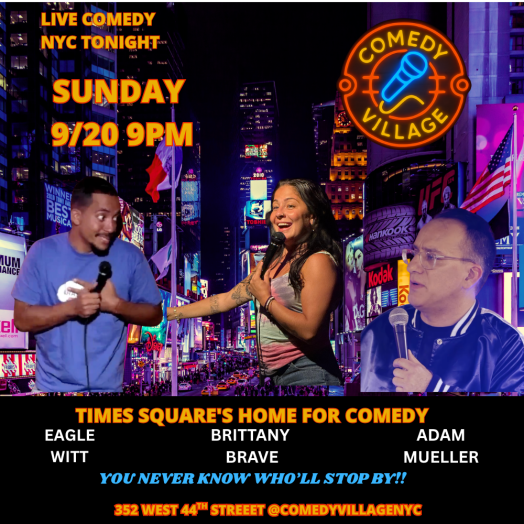 Times Square Comedy | Sun, September 20th @9 PM