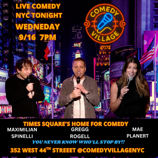 Times Square Comedy | Wed, September 16th @7 PM