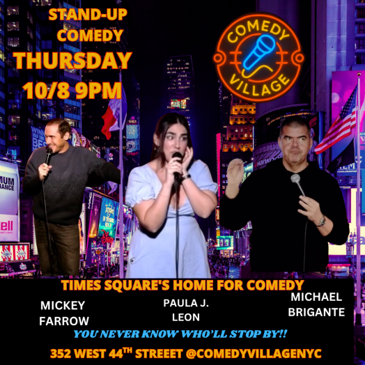 Live Comedy NYC | Thurs, October 8th @9 PM