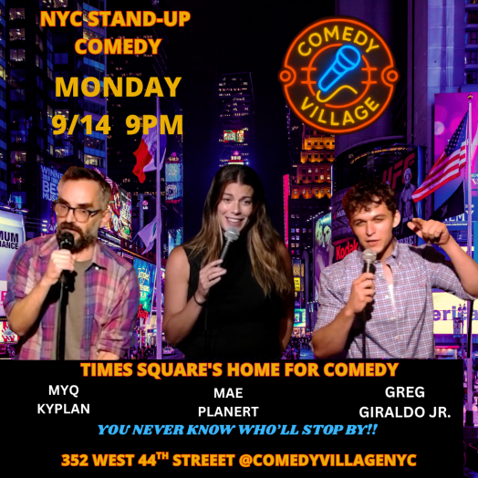 Times Square Comedy | Mon, September 14th @9 PM