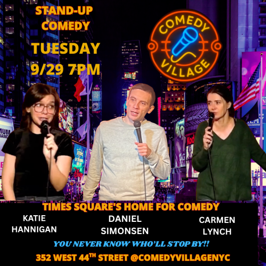 Times Square Comedy | Tues, September 29th @7 PM