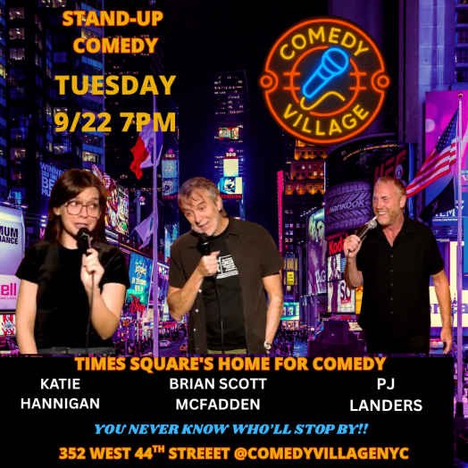 Times Square Comedy | Tue, September 22nd @7 PM