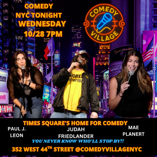 Live Comedy NYC | Wed, October 28th @7 PM