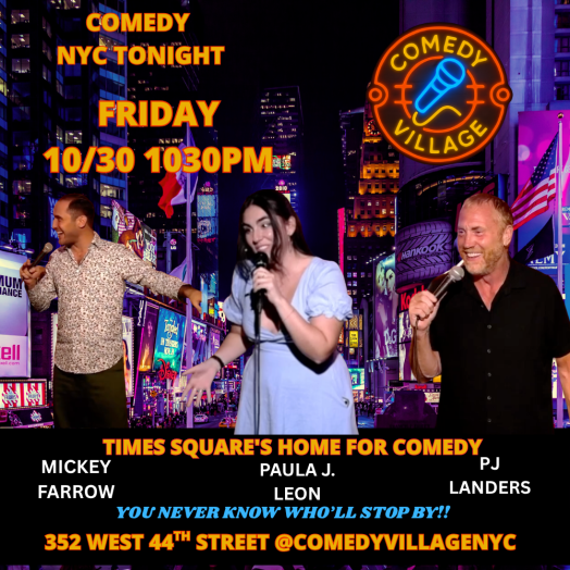 Live Comedy NYC | Fri, October 30th @10.30 PM